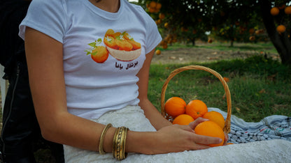 "Yafa's Oranges" Ribbed Baby Tee